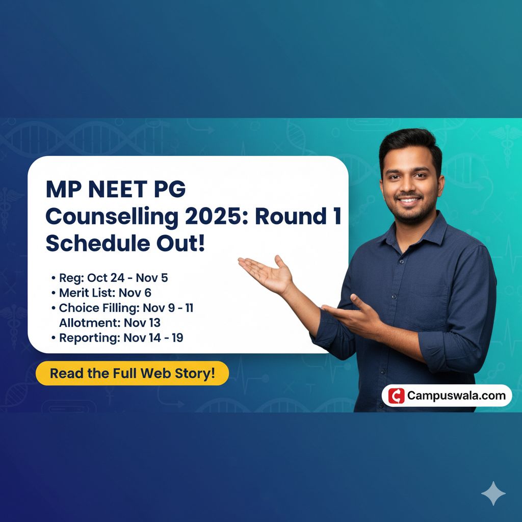 MP NEET PG Counselling 2025 First Round Schedule Released